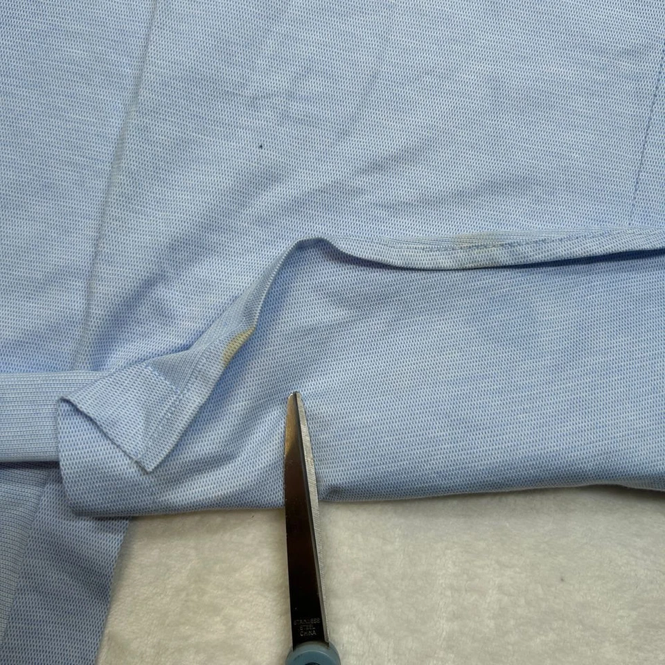 Camisa de vestir Bar III ajustada tejida XL 17-17,5 azul claro elástica con botones Foto 4 de 4