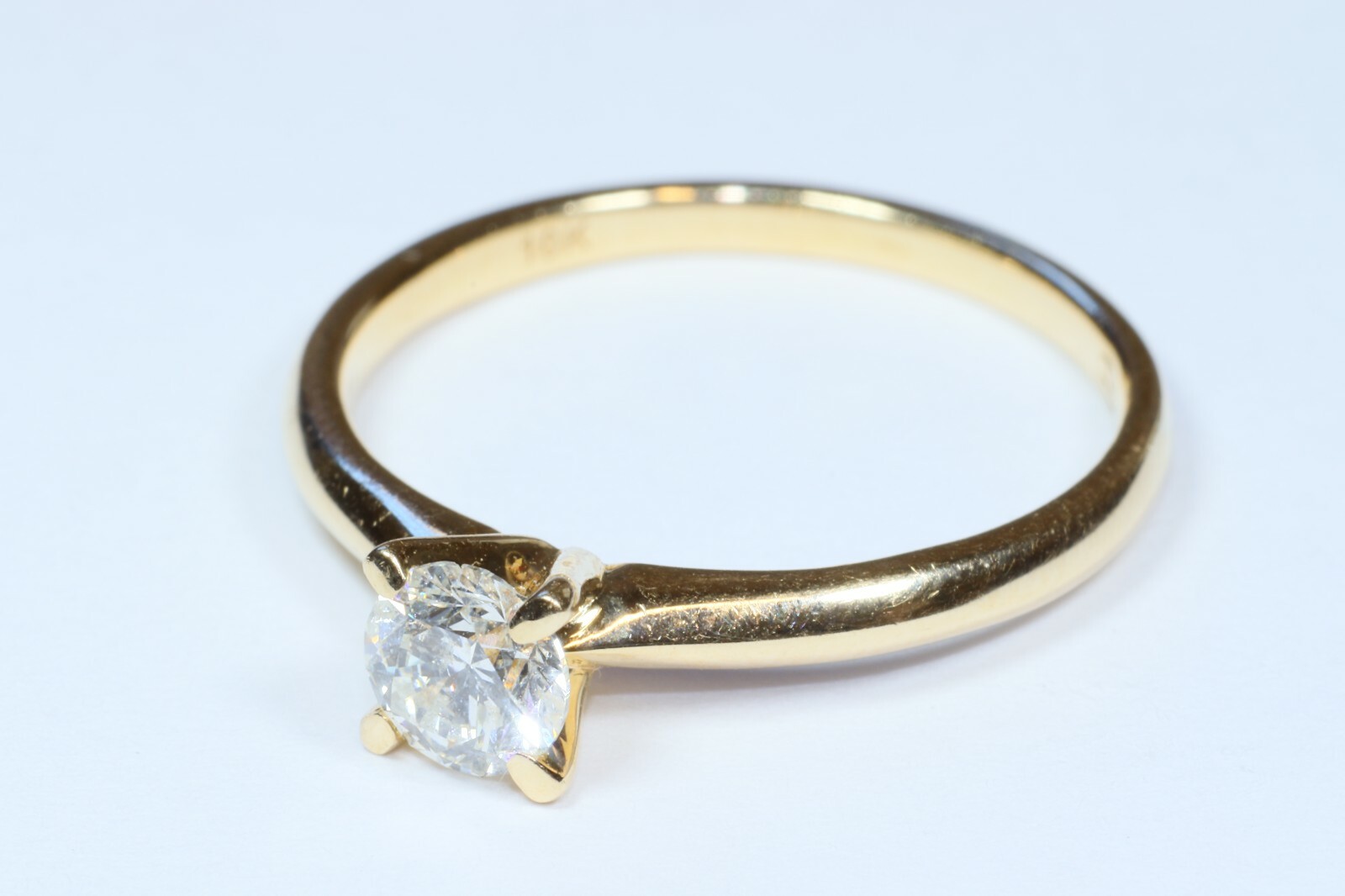 Solitaire Round Brilliant Diamond Engagement Ring… - image 6