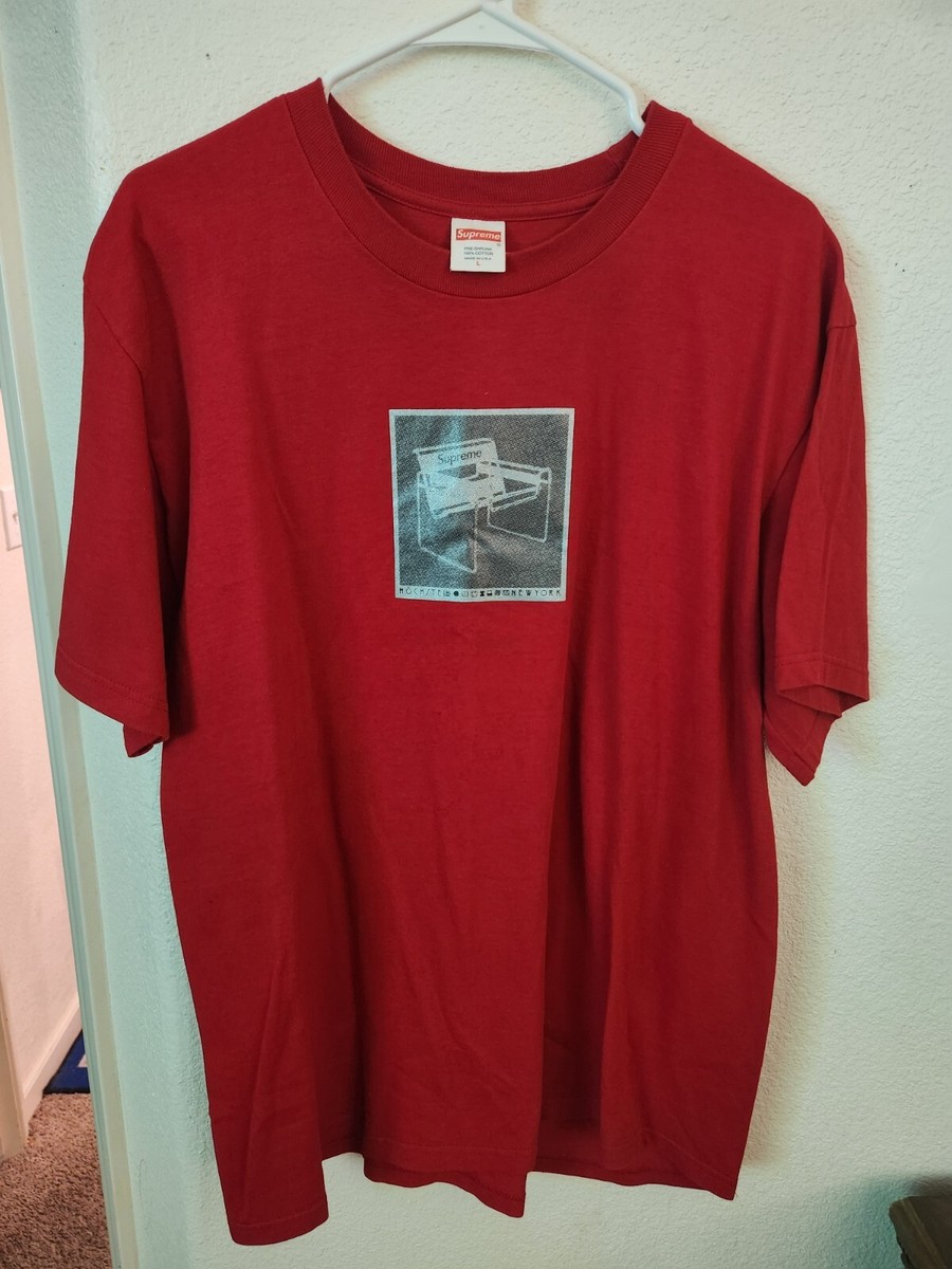 Supreme Chair Tee Red Black Silver Shirt Men's Size Large