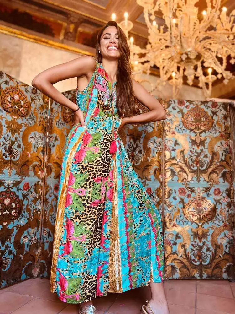 Leopard kaftan best sale dress
