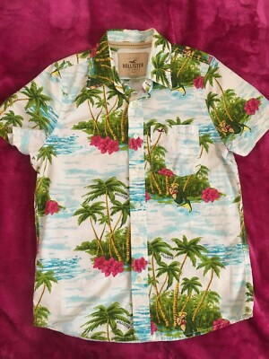 *WOW* RARE Stunning Super Cool Hollister by Abercrombie Fitch Men Hawaii  Shirt M