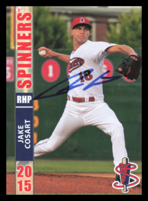 2015 Lowell Spinners JAKE COSART Signed Card autograph auto RED SOX