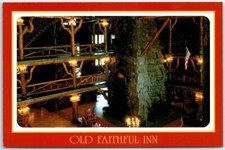 Interior of Old Faithful Inn and Chimney - Yellowstone National Park, Wyoming