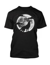 Halloween Full Moon Wolf Cry Graphic Pro Club Shaka Sport Tee Shirt Big Tall Sm.