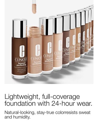 Pick Shade Clinique Beyond Perfecting Foundation + Concealer 1.0oz. New Sealed