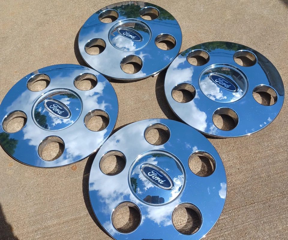 Juego de 4 tapas centrales ford taurus, cromo, 2008-2009 parte # 8g1j 1a096 aa Foto 2 de 4