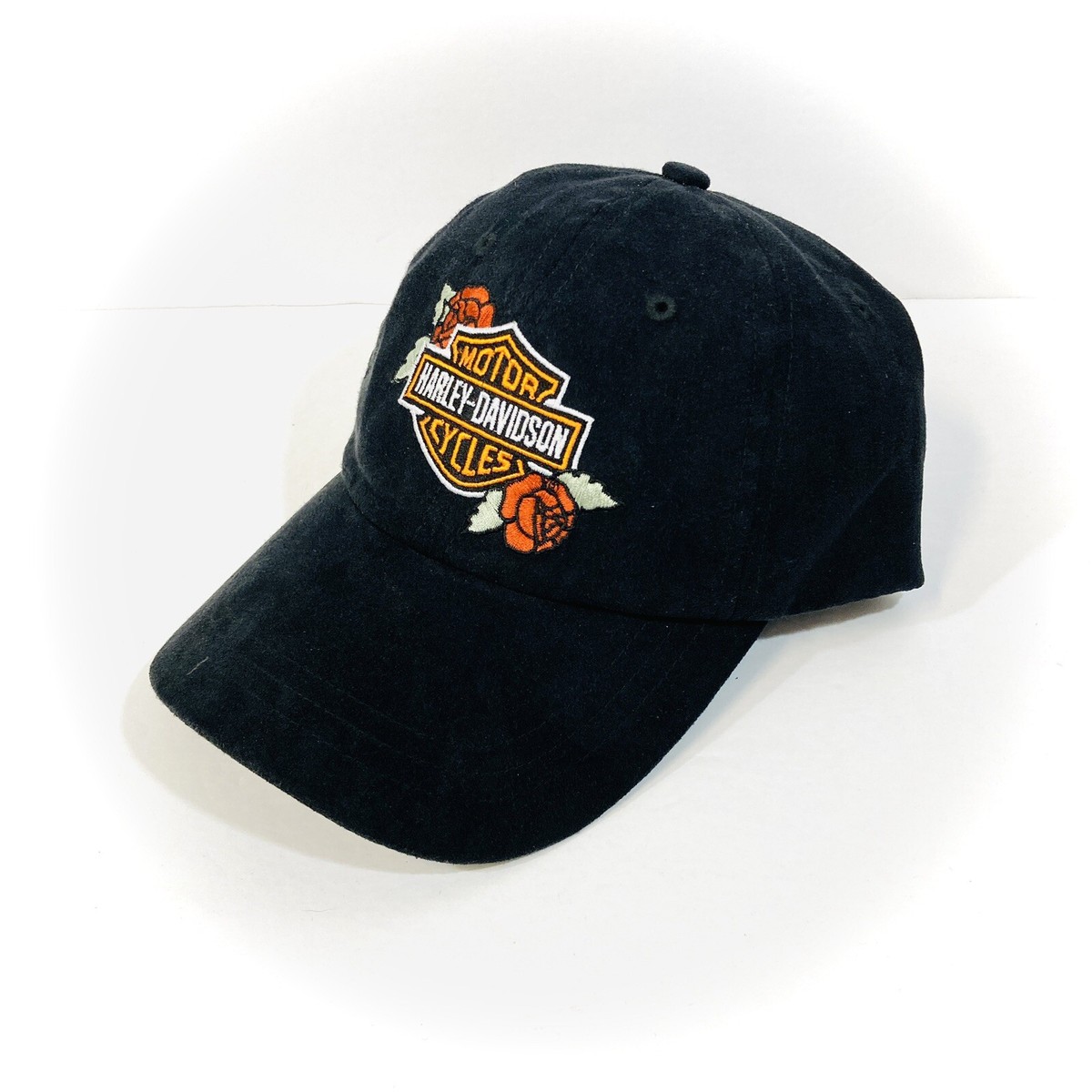 Harley-Davidson Black Cap, EUC, adjustable Harley Davidson Black With Orange & White Logo Baseball Cap  main image 4