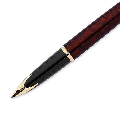 Waterman Carene Fountain Pen Amber Shimmer & Gold 18K Gold Fine Pt New In Box - Picture 3 of 4