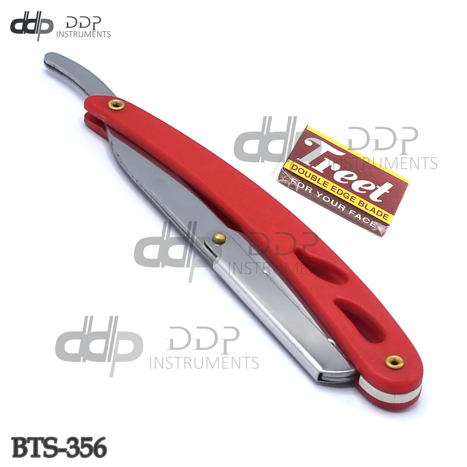 Red Straight Edge Barber Hair Hair Shaving Razor W/ FREE 10 