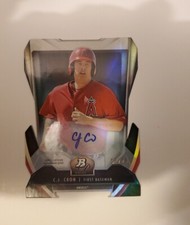 CJ Cron 2013 Bowman Platinum Cutting Edge Stars Autograph 05/25 #CESA-CC Nrmt