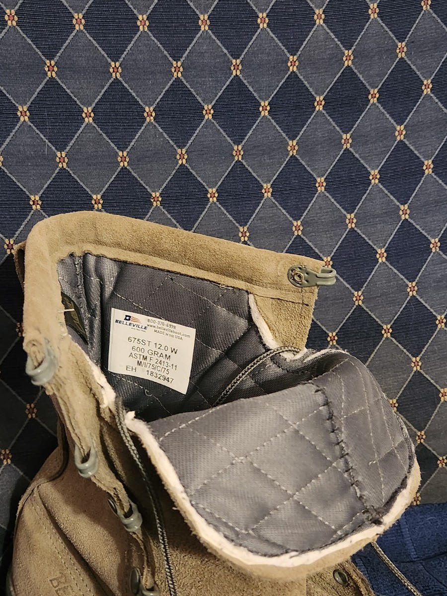 Belleville Goretex 675ST Steel Toe Cold Weather Combat Boots US 12