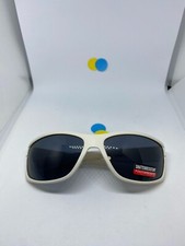 SHATTER RESISTANT Women's Sunglasses WHITE FRAME BLACK LENSES UV400 C422SD
