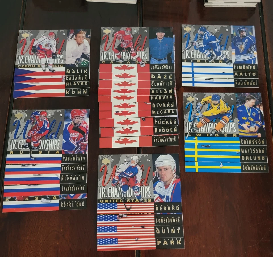 Tarjeta de gol Gretzky 802 1994-95 Upper Deck NHL Cards World Jr Championships Foto 4 de 4