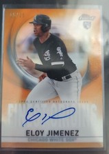 2019 Topps Finest Eloy Jimenez Finest Origins Orange Rookie Auto #5/25