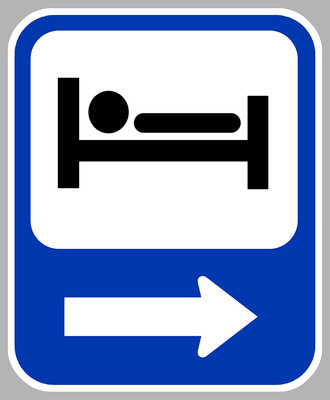 SCHLAFBEREICH SCHLAFSAAL BETT RUHE RECHTS CAMPING AUFKLEBER STICKER CAM203