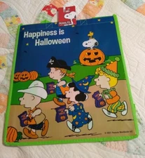 Peanuts Snoopy Halloween🎃Reusable  Green Large Shopping Tote Bag with Handles🆕