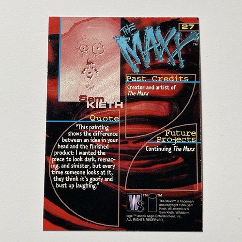 1996 Wildstorm The Maxx Sam Keith Comic Card #27 - Picture 2 of 2