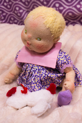 Waldorf Cloth Baby Doll Handmade Toy Soft Sculpture Collectible Harlowe 14''