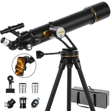 Telescope, 90mm Aperture 700mm - Vertisteel AZ Mounting Base, High Power Tele...