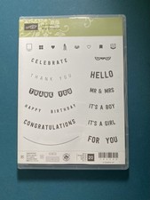 STAMPIN' UP  ANY OCCASION Stamp Set. Celebrate, Thank You Hello, Birthday.