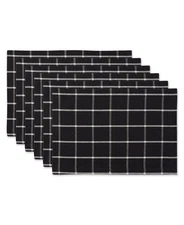 DII Black Check Placemat (Set of 6)
