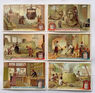komplette Liebig Serie A 918 / S 1117 "Die Entwickelung der Giesskunst" - 1924 - Bild 1 von 4