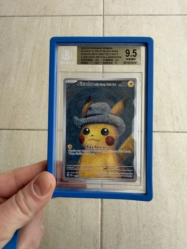 2023 Pikachu with Grey Felt Hat #85 Promo Pokemon x Van Gogh Art Mint BGS 9.5