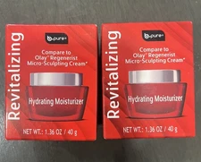 b-pure B PURE Revitalizing Cream Hydrating Moisturizer face/neck *LOT OF 2* NEW