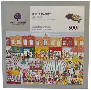 Wentworth Spring Market Clair Rossiter Whimsy Wooden Jigsaw Puzzle 500 Pieces