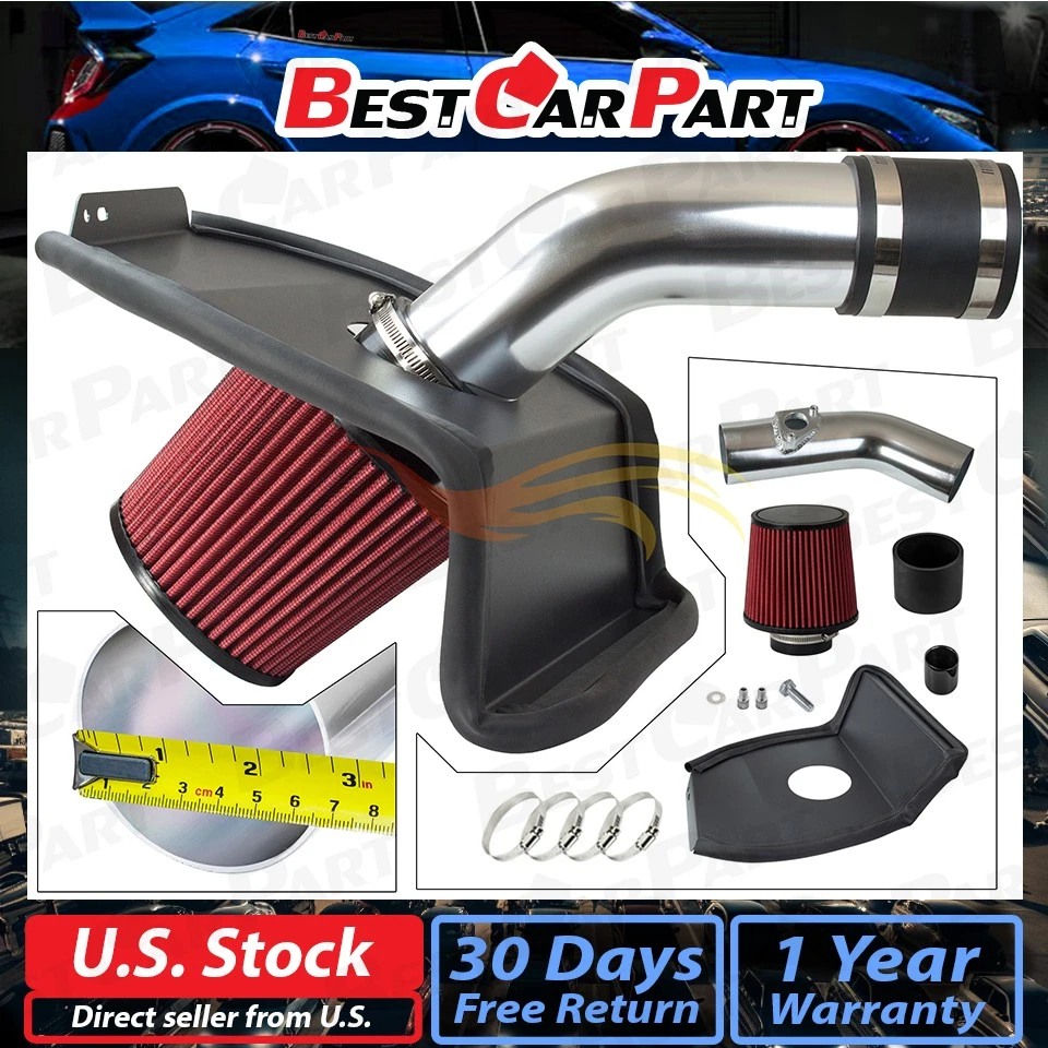 KIT DE ADMISIÓN DE AIRE ESCUDO FRÍO BCP ROJO para Subaru WRX STi 2.5 Turbo 2015-2020 + filtro Foto 2 de 4