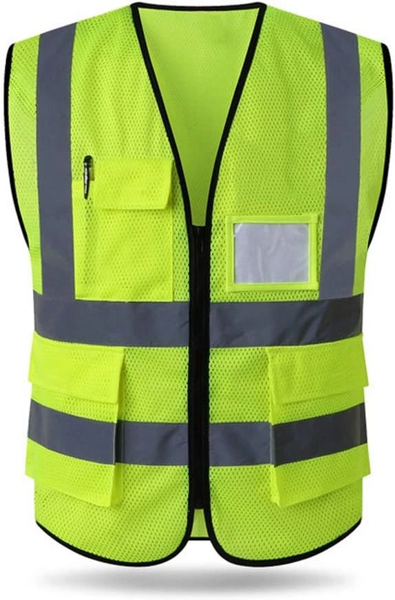 HYCOPROT High Visibility Mesh Safety Reflective Vest with X-Large, Yellow  image 1