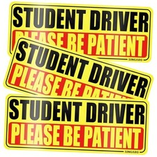Magnet for Car - Please Be Patient, 3Pcs Magnetic Reflective Student Driver