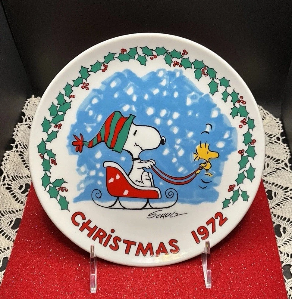 Peanuts Christmas Plate In Schmid Collectibles for sale | eBay