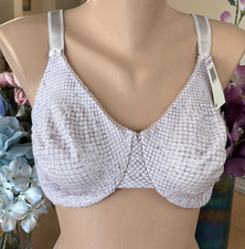 OLGA 40D Pinkish Lattice Luxury Lift Full Figure Molded Underwire Bra 35063 NWT