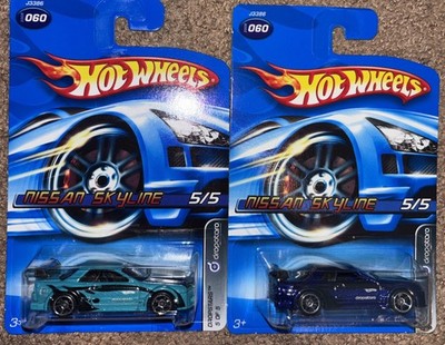 Hot Wheels 2006 Dropstars Nissan Skyline Lot of 2 Teal And Dark