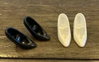 Barbie Vintage Shoes Set Of 2 Black Pumps And White Pumps