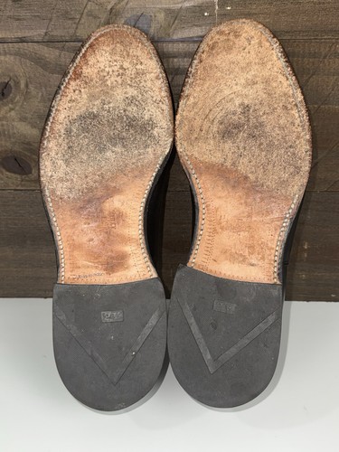 Allen Edmonds "PARK AVENUE" Hombre Cuero Negro Puntera Oxford 9B Excelente - Imagen 10 de 16
