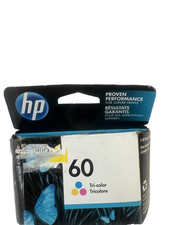 Genuine HP 60 Tri-Color Ink Print Cartridge CC643WN sealed 8/23 exp