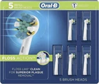 5x Oral-B Floss Action Replacement Brush Heads with Bacterial Protection