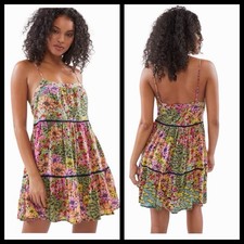 Urban Outfitters Honey Tiered Babydoll Mini Dress SMALL Floral Y2K Cottagecore