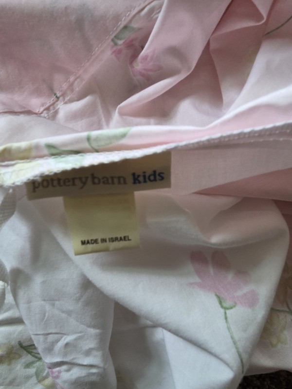Pottery Barn Kids Twin Duvet Reversible Pink Yellow Floral NWOP