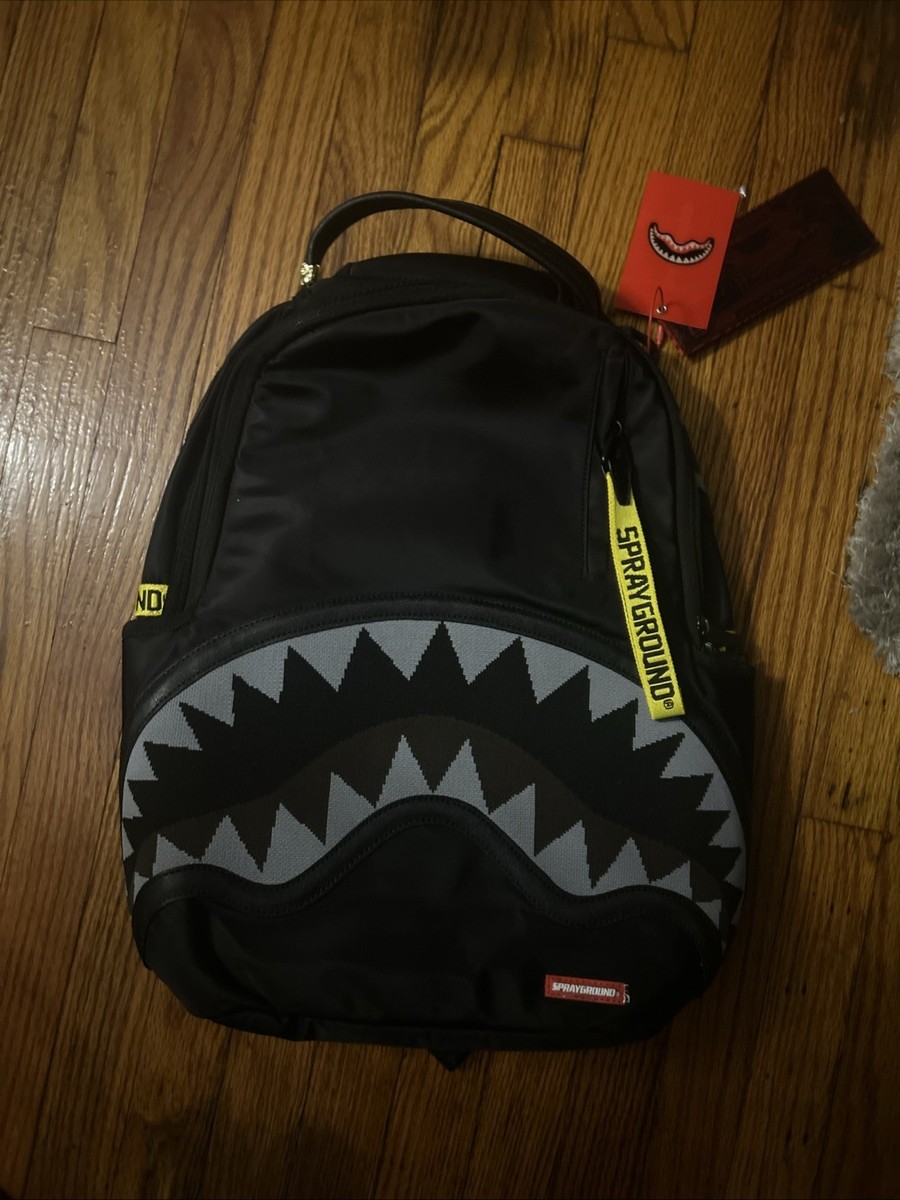 SPRAYGROUND SHARK CENTRAL PARACHUTE DLX SATIN BACKPACK - Yellow