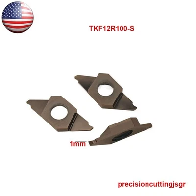 ZIMI-CNC Carbide Grooving Inserts Cut-Off & Grooving Width 1mm TKF12R100 For Mini Lathe