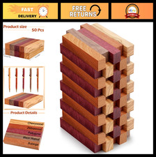 50 Pcs Exotic Wood Pen Blanks for DIY Crafts - Black Walnut, Cherrywood  More