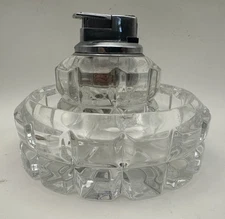 Vintage MIKASA  Cube Table Lighter & Ash Tray READ. HEAVY