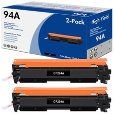 2 PK CF294A 94A Toner Cartridge For HP LaserJet Pro M118dw MFP M148fdw M148dw