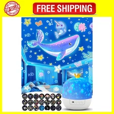 21 Sets of Films + Projector Night Light for Kids, Baby Star Projector for Be...