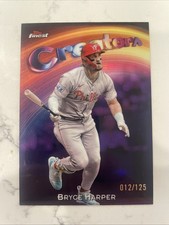 2025 Topps Finest Bryce Harper Creators Purple Refractor 12/125 #C-21 Phillies