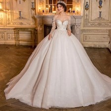 A-Line Wedding Dresses Sweetheart Collar Bridal Gowns Mopping Length Sleeveless