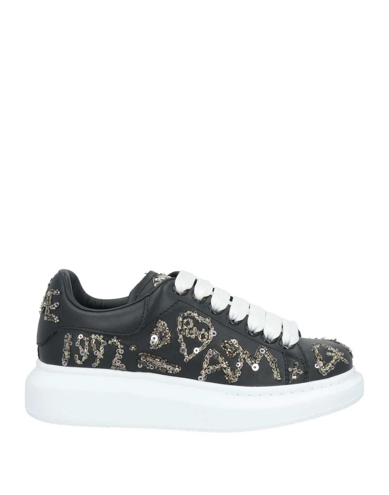 McQueen - Women - Leather Trainers - Black